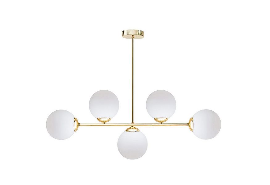 Licht-Erlebnisse Deckenleuchte DEKUT, ohne Leuchtmittel, Glas Metall in Gol günstig online kaufen