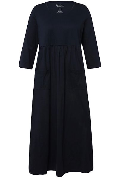 Ulla Popken Maxikleid Jerseykleid A-Linie Empirenaht günstig online kaufen