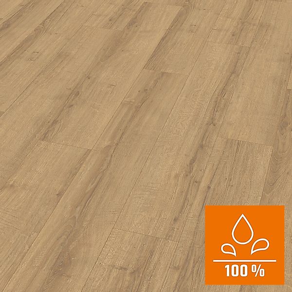 EGGER Laminat EL1007 Sherman Eiche honig, (8mm, 1,995m),Wasserresistent & P günstig online kaufen