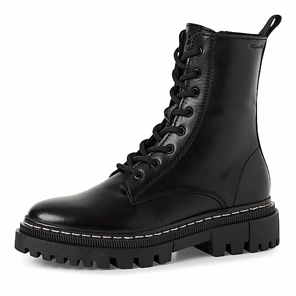 Tamaris Schnürstiefelette, Blockabsatz, Plateau, Schnürboots mit Logoprägun günstig online kaufen