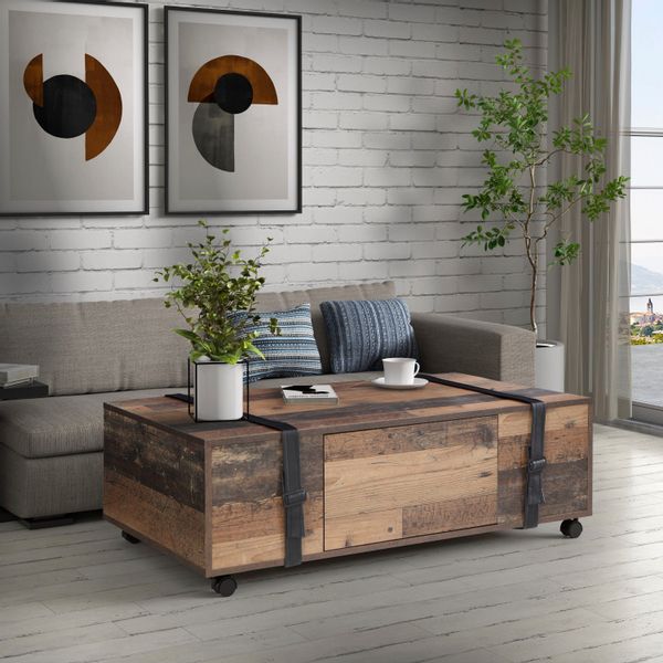 FORTE Couchtisch "Couchtisch Fobya" auf Rollen, Breite ca. 110 cm günstig online kaufen