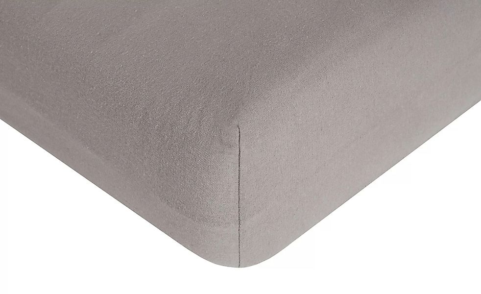 Flanell Spannbetttuch - grau - 100 % Baumwolle - 150 cm - Sconto günstig online kaufen
