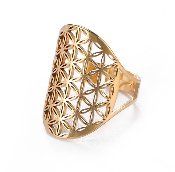 Saraswati Fingerring Ring "Blume des Lebens" günstig online kaufen