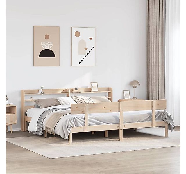 vidaXL Bett, Massivholzbett ohne Matratze 200x200 cm Kiefer günstig online kaufen
