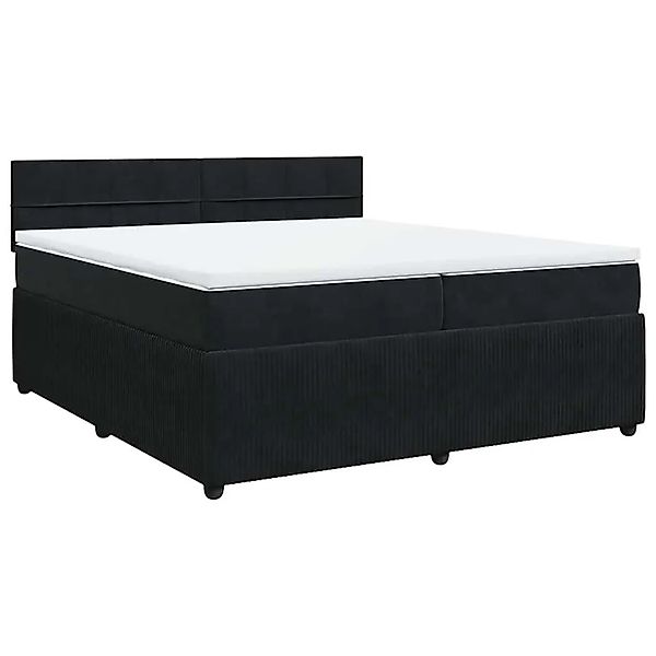 vidaXL Boxspringbett mit Matratze Schwarz 200x200 cm Samt 3287832 günstig online kaufen