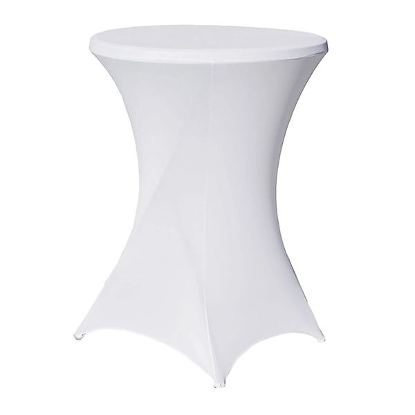 TRUTZHOLM Stehtischhusse Stretch Durchmesser 80cm Weiß günstig online kaufen