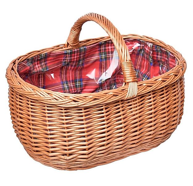 YULKA Einkaufskorb Weidenkorb BAGI Flechtkorb mit Henkel Autokorb, 30 l, Fe günstig online kaufen