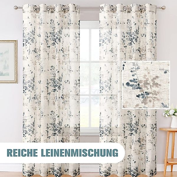 BYSURE Vorhang (2 St), Ösen, halbtransparent, günstig online kaufen