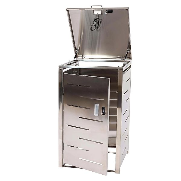 PROREGAL Mülltonnenbox 1er 103x60x62cm Erweiterbar Edelstahl 23kg günstig online kaufen