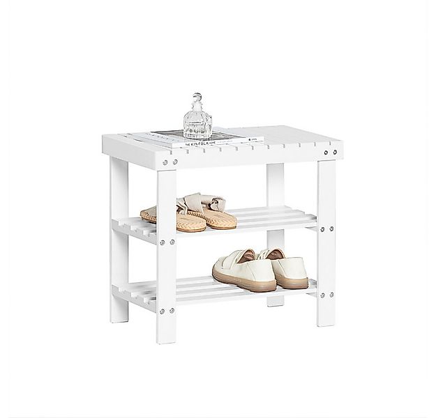SoBuy Schuhregal FSR02-K, Schuhregal mit Sitzbank Garderobenbank Bambus, Sc günstig online kaufen