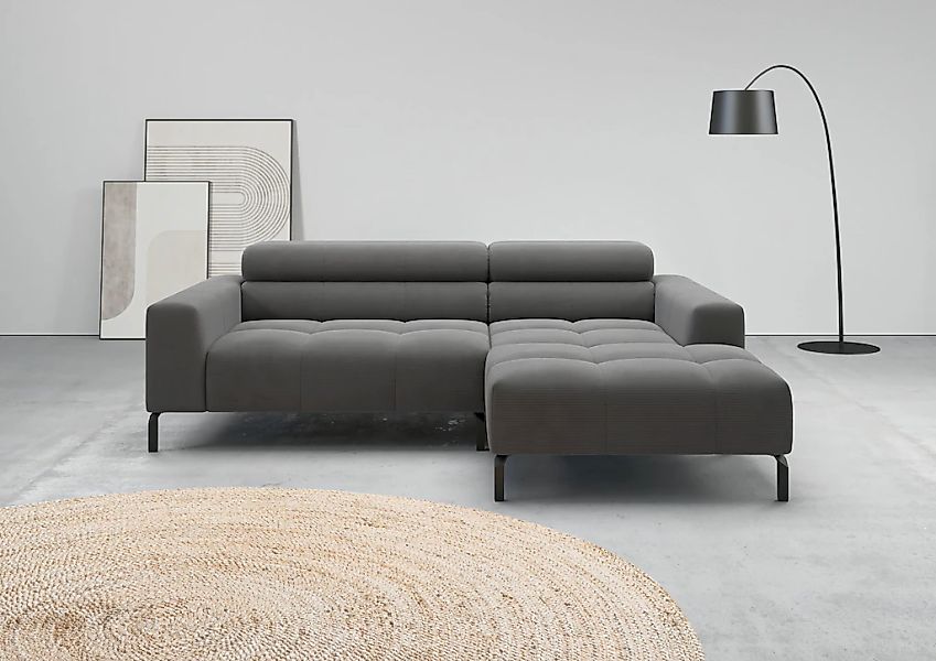 Home affaire Ecksofa "Ecksofa Claya, L-Form, Kopfteilverstellung, Breite 22 günstig online kaufen