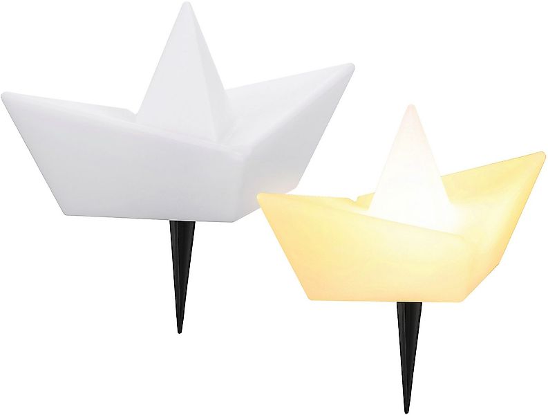 my home LED Solarleuchte Quinlan, 2er Set LED-Solar Schiff, RGB, Tageslicht günstig online kaufen