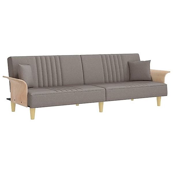 vidaXL Sofa Schlafsofa mit Armlehnen Taupe Stoff günstig online kaufen