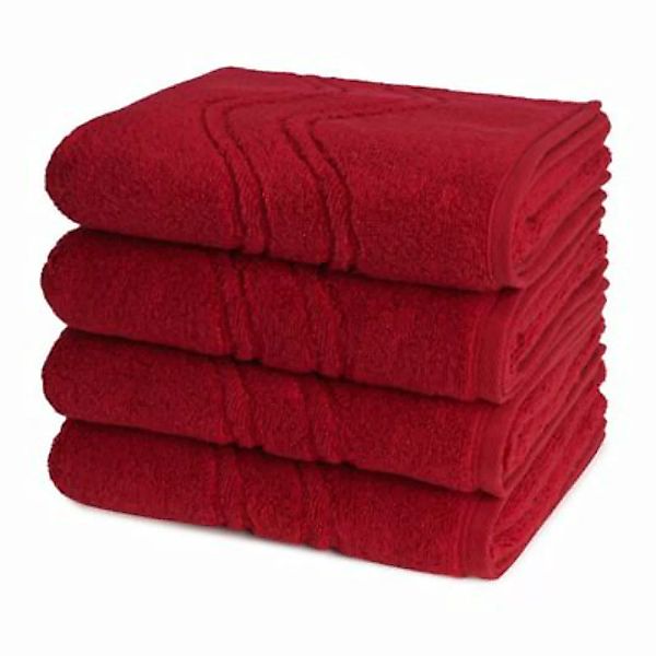 Ross 4 X Handtuch - im Set Cashmere feeling Handtücher rot günstig online kaufen