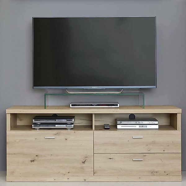 Lomadox TV-Lowboard ENNA-19 in Artisan Eiche Nb., B/H/T: ca. 150/62/45 cm b günstig online kaufen