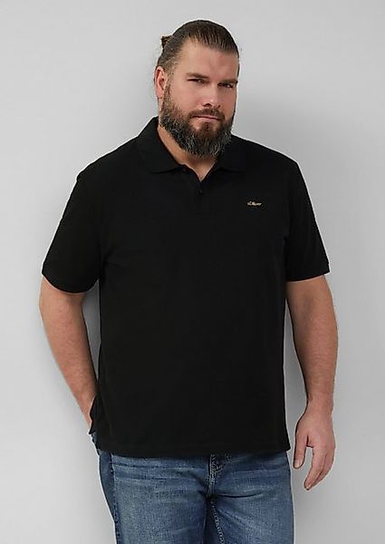 s.Oliver Kurzarmshirt Poloshirt mit Logo-Stickerei Logo günstig online kaufen