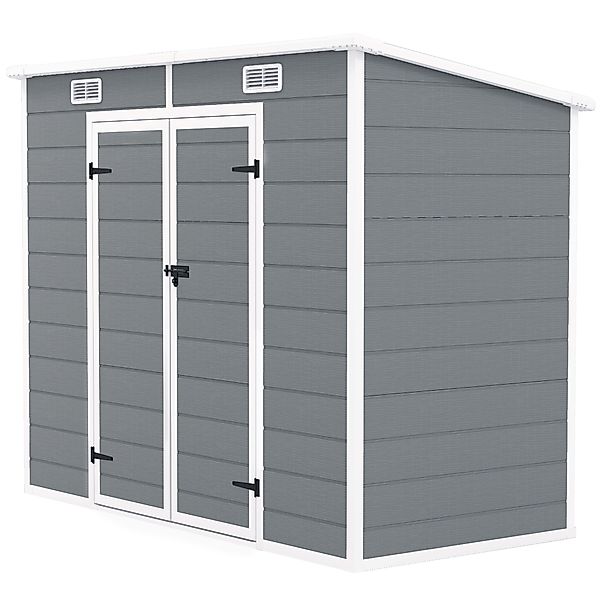 Outsunny Metallgerätehaus 2,4 x 1,3 m, Geräteschuppen wasserdicht, Gerätesc günstig online kaufen