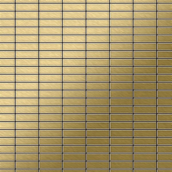 ALLOY Mosaik Fliese Massiv Metall Titan Gebürstet Gold 1,6mm Stark Cabin-ti günstig online kaufen