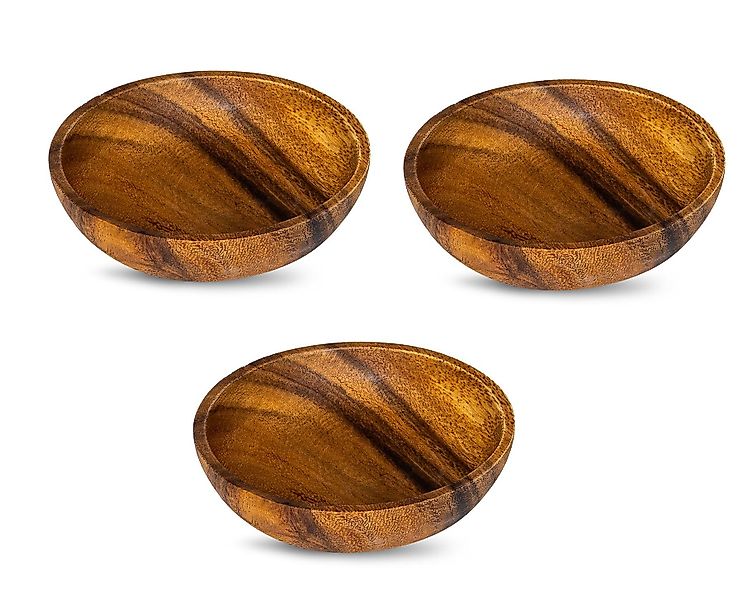 Levandeo® Dekoteller, 3er Set Teller Akazie günstig online kaufen