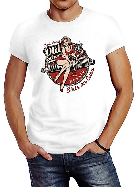 Neverless Print-Shirt Herren T-Shirt Girls on günstig online kaufen