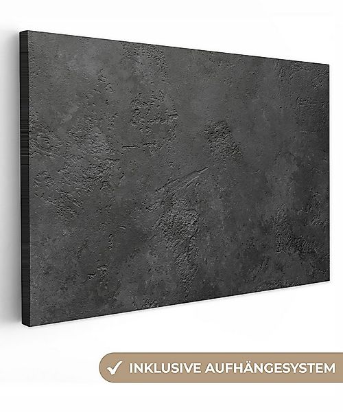 OneMillionCanvasses® Leinwandbild Beton - Strukturiert - Industriell - Schw günstig online kaufen