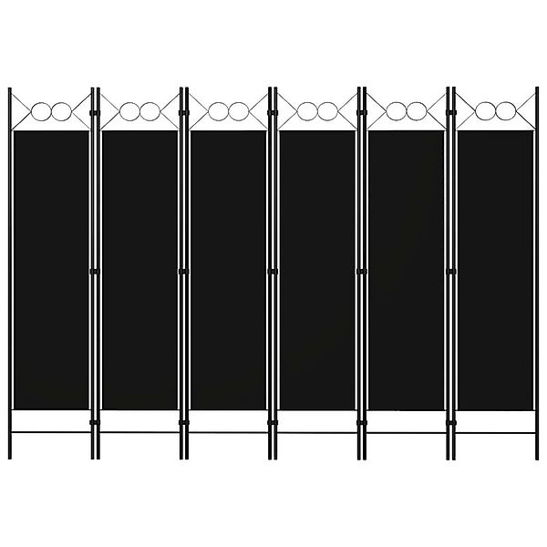 vidaXL Raumteiler 6-tlg. Raumteiler Schwarz 240 günstig online kaufen