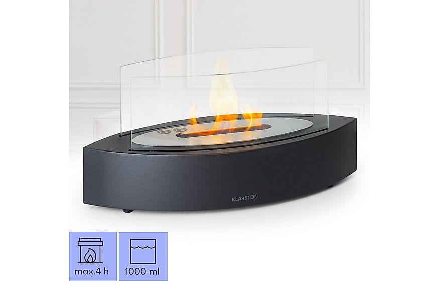 Klarstein Echtfeuer-Dekokamin Phantasma Curve Ethanol-Kamin (Set, Set), Eth günstig online kaufen