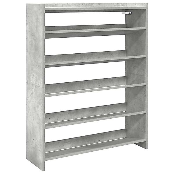 vidaXL Schuhregal Betongrau 80x25x100 cm Holzwerkstoff 859899 günstig online kaufen