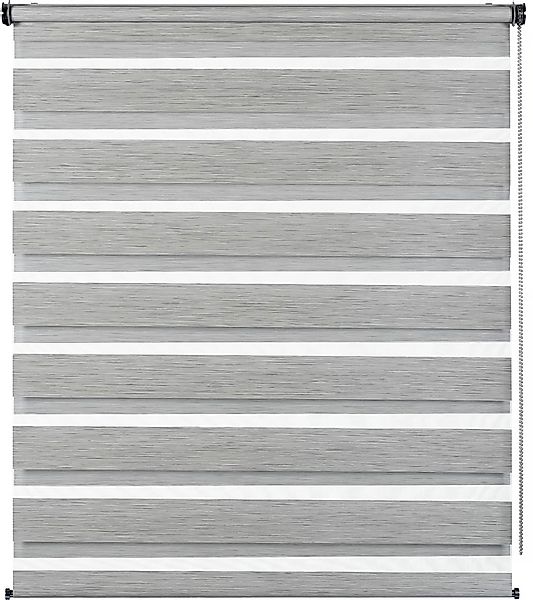 GARDINIA Doppelrollo »de luxe« halbtransparent Sichtschutz mit Bohren/ohne günstig online kaufen