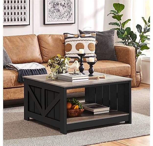 Yaheetech Couchtisch 80x80x45 cm, Kaffeetisch Quadratischer Sofatisch mit A günstig online kaufen