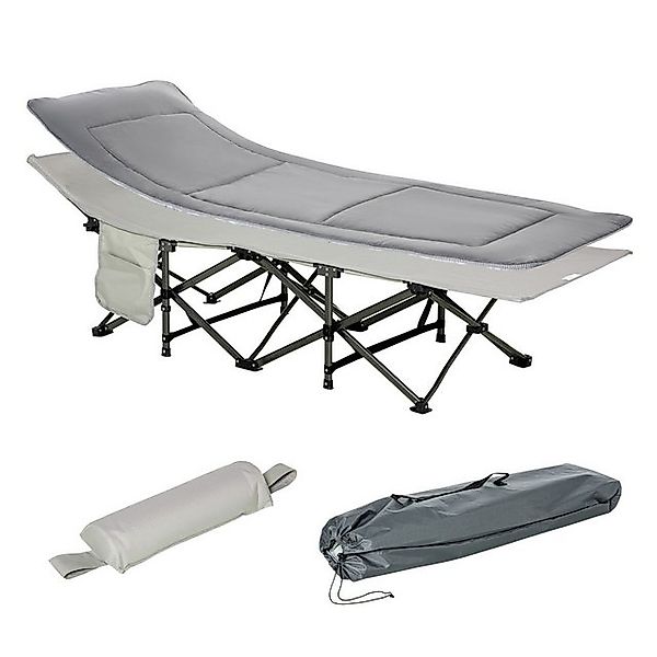 MC Star Feldbett Campingbett Klappbares mit Kopfkissen und Seitentasche (Ma günstig online kaufen