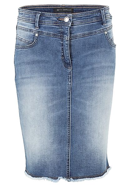 Betty Barclay Minirock "Betty Barclay Damen Jeansrock mit Fransen", Used-Wa günstig online kaufen