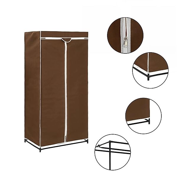 Kleiderschränke 2 Stk. Braun 75ã50ã160 Cm günstig online kaufen