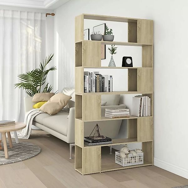 Bücherregal Raumteiler Sonoma-eiche 100x24x188 Cm günstig online kaufen