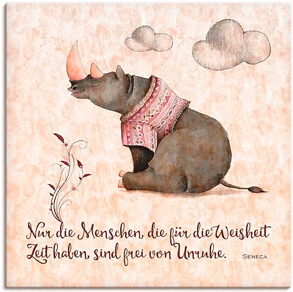 Artland Wandbild »Lebensweisheit Zeit«, Tiere, (1 St.), als Leinwandbild, P günstig online kaufen