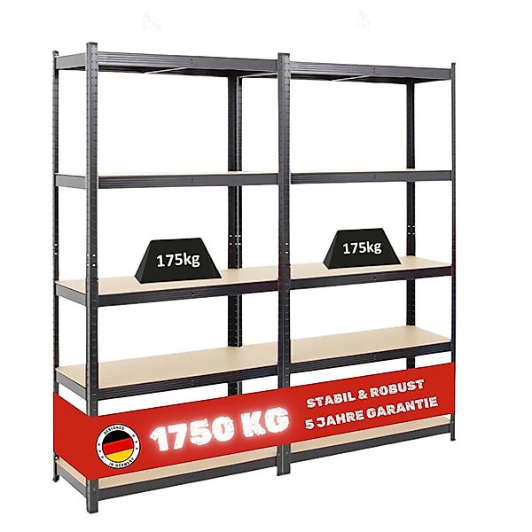 PROREGAL Mega Deal 2x Kellerregal Gorilla HxBxT 180 x 90 x 40 cm Fachlast 1 günstig online kaufen