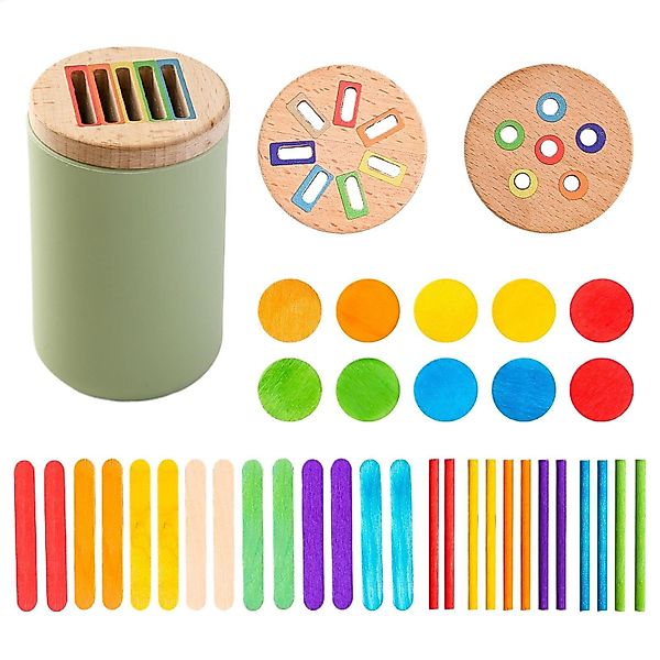 CLTYQ Lernspielzeug 3-in-1 Montessori Spielzeug,Holz Sortier günstig online kaufen