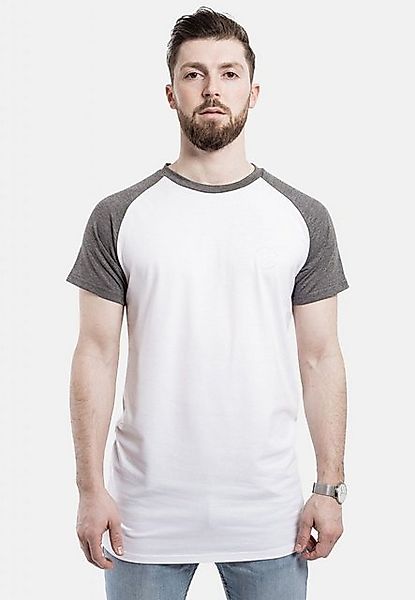 Blackskies T-Shirt Regular Baseball Raglan Kurzarm T-Shirt Weiß-Grau Small günstig online kaufen