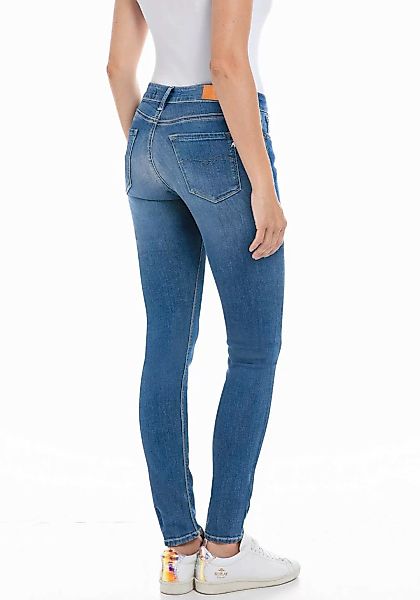 Replay Damen Jeans NEW LUZ - Skinny Fit - Blau - Medium Blue Denim günstig online kaufen