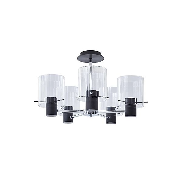 Lucande Deckenlampe Eirian 10019957 Modern in Transparent aus Metall 5-flam günstig online kaufen