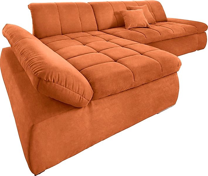 DOMO collection Ecksofa "NMoric incl. Zierkissen B/T/H: 273/216/80 cm L-For günstig online kaufen