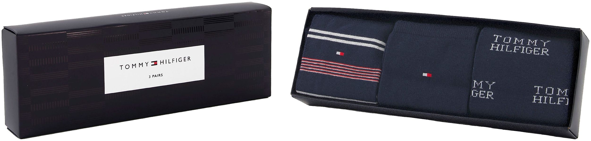 Tommy Hilfiger Socken 3 Paar tlg. mit auffälliger Musterung, Geschenkbox günstig online kaufen