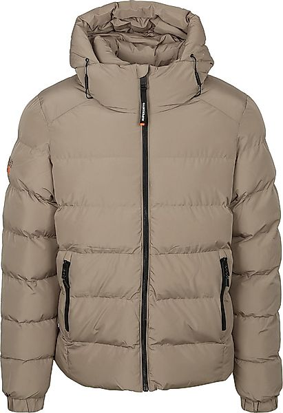 Superdry Pufferjacke Hooded Greige - Größe XL günstig online kaufen