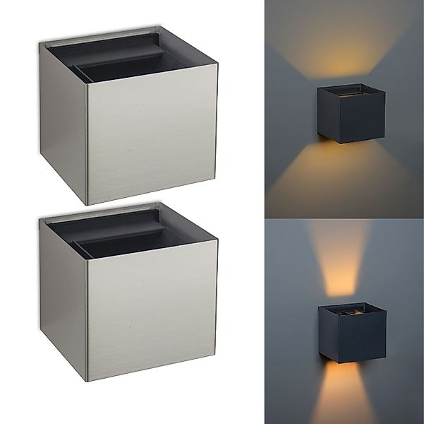 TRANGO LED Außen-Wandleuchte, 2er Pack 8015-02S günstig online kaufen