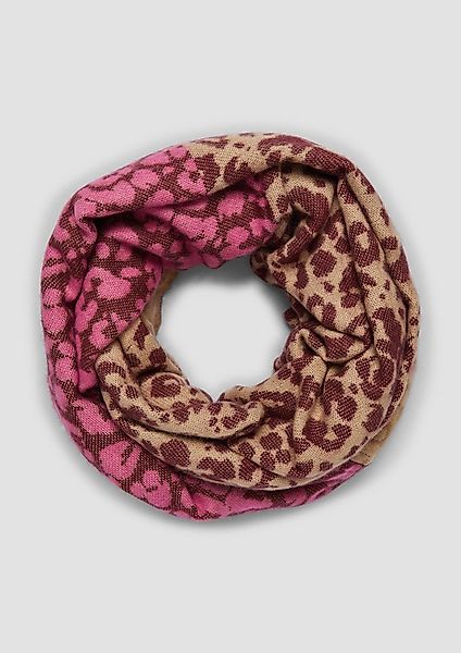 s.Oliver Loop Snood, Eleganter Leo-Loop-Schal aus strukturiertem Jacquard günstig online kaufen