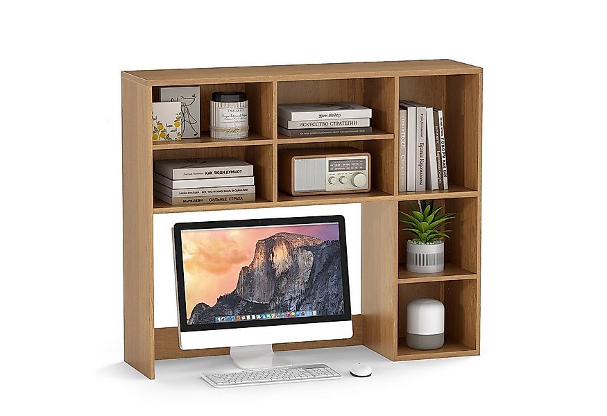 COSTWAY Mehrzweckregal, Schreibtischaufsatz Tischregal mit 7 Fächern 94x25x günstig online kaufen