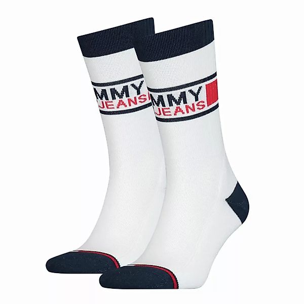 TOMMY JEANS Unisex Socken - Sportsocken, 2er Pack Weiß 43-46 günstig online kaufen