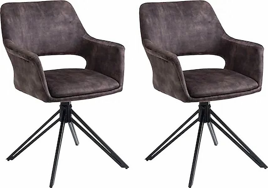 byLIVING Esszimmerstuhl »Estelle«, (Set), 2 St., Samtstoff, 360 Grad drehba günstig online kaufen