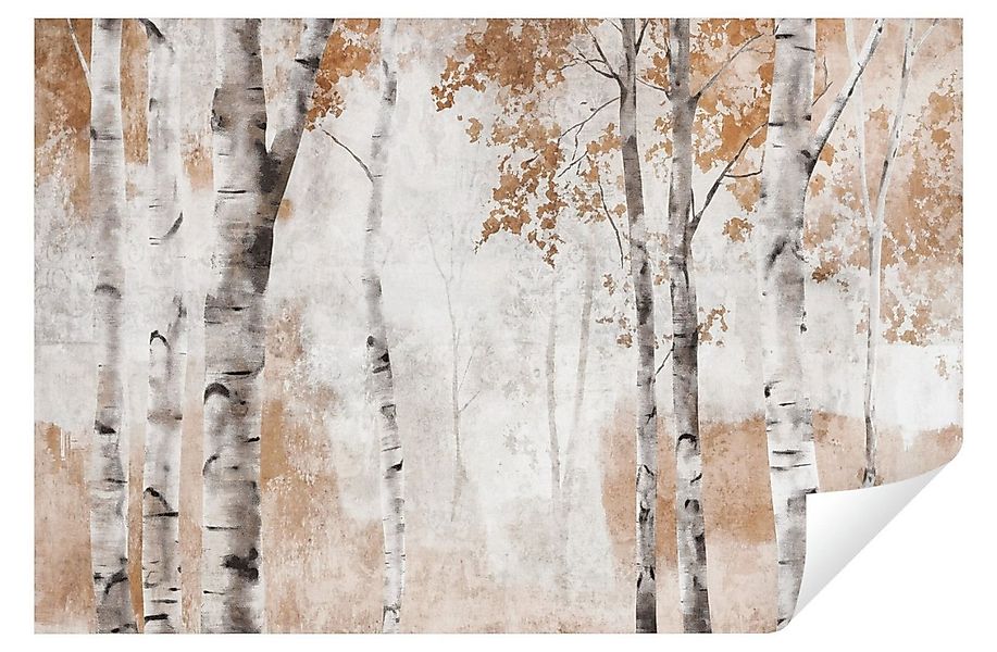 Wallarena Fototapete Wald Birkenwald Vlies Tapete Wohnzimmer Schlafzimmer W günstig online kaufen