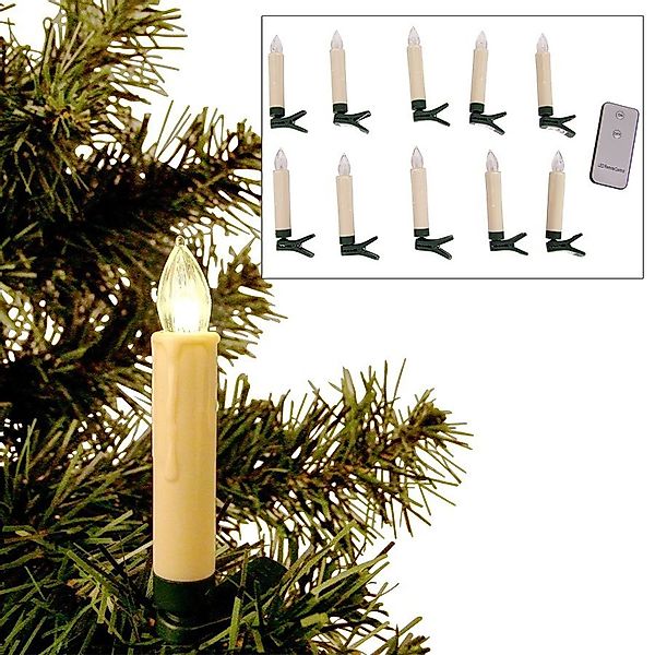 BURI Lichterkette LED Weihnachtsbaumkerzen 10er-Set Baumkerzen günstig online kaufen